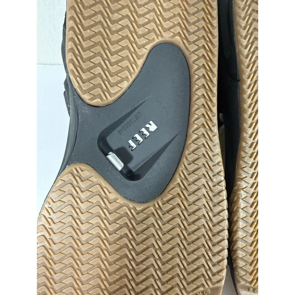 Reef Fanning Baja Sandal Black Men Size 13 Unisex EURO 46 Built In Bottle Opener